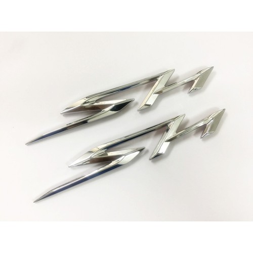 Coppia stemmi cromati argento - coppia,