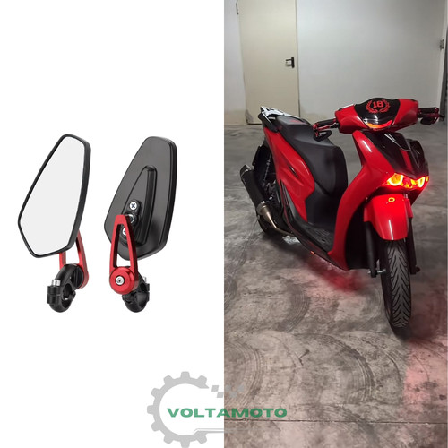 Specchietti neri rossi - specchietti,