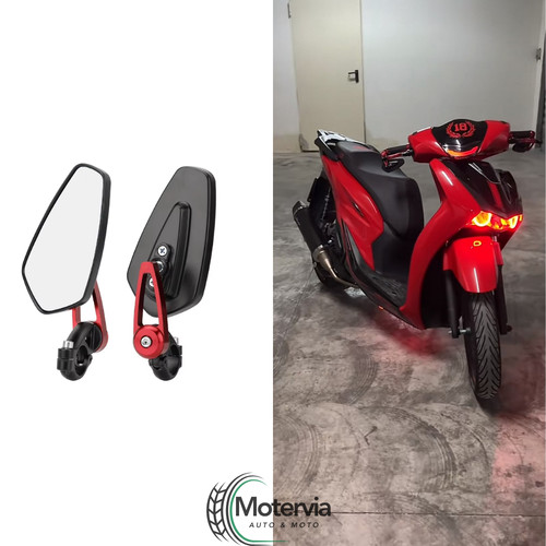 Specchietti neri rossi - e,